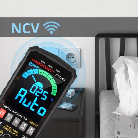 Cyfrowy Multimetr Uniwersalny Ncv Rms Live Test Latarka Led Czytelny Ekran