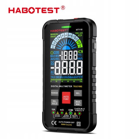 Cyfrowy Multimetr Uniwersalny Tester Habotest True Rms Ncv Lcd Etui