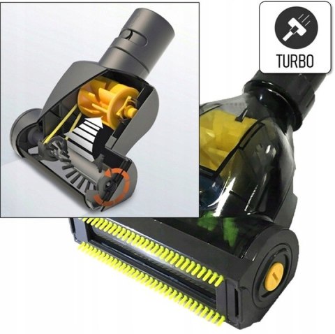 Mocny Odkurzacz Workowy Wielofunkcyjny 1600W Turboszczotka Hepa 2L Akcesori