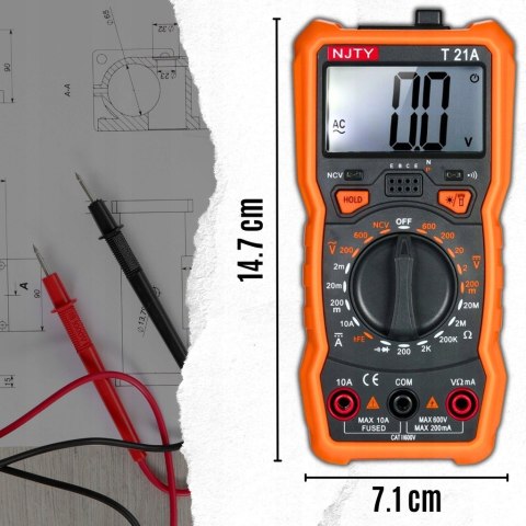 Multimetr Cyfrowy Profesjonalny Lcd Tester Miernik Prądu Elektryczny