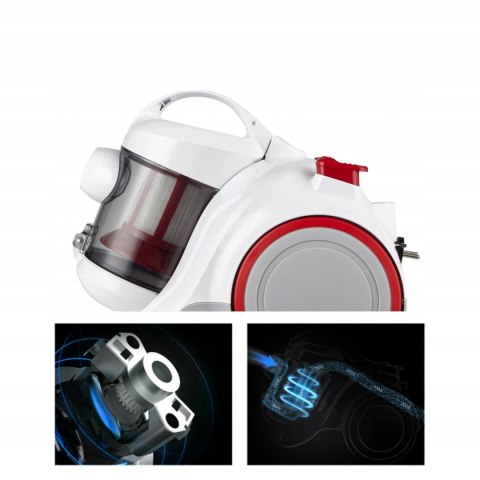 Odkurzacz Bezworkowy Midea C5 Mc01plwh 700W Hepa 1.5L Lekki Cyklonowy 4.5M