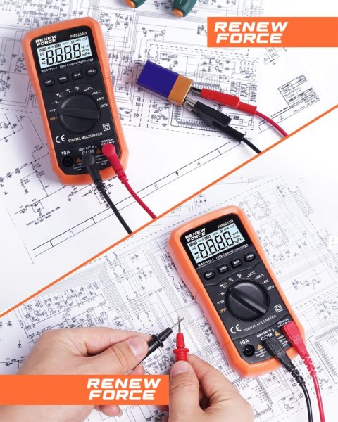 Profesjonalny Multimetr Cyfrowy Lcd Elektryczny Miernik Prądu Tester