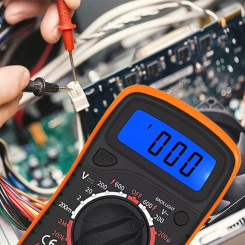 Profesjonalny Multimetr Cyfrowy Lcd Miernik Napięcia Prądu Rezystancji Test