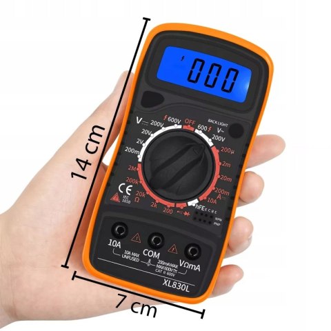 Profesjonalny Multimetr Cyfrowy Lcd Miernik Napięcia Prądu Rezystancji Test