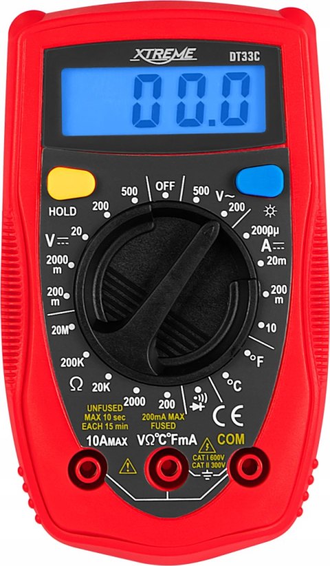 Profesjonalny Multimetr Miernik Prądu Napięcia Elektryczny Lcd Bateria 9V