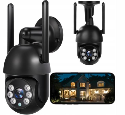 Kamera Ip Wifi 8Mp Zewnętrzna Obrotowa Z Detekcją Ruchu I Zoomem 4X