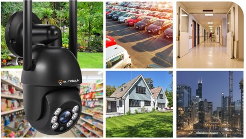 Kamera Ip Wifi 8Mp Zewnętrzna Obrotowa Z Detekcją Ruchu I Zoomem 4X