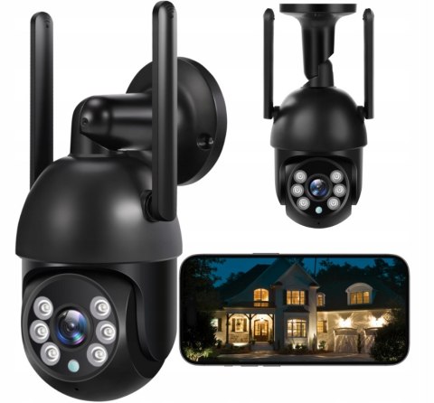 Kamera Ip Wifi 8Mp Zewnętrzna Obrotowa Z Detekcją Ruchu I Zoomem 4X