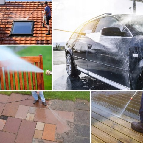 Myjka Ciśnieniowa Riwall 280B, 2800W, Mosiężna Pompa, 10M Wąż