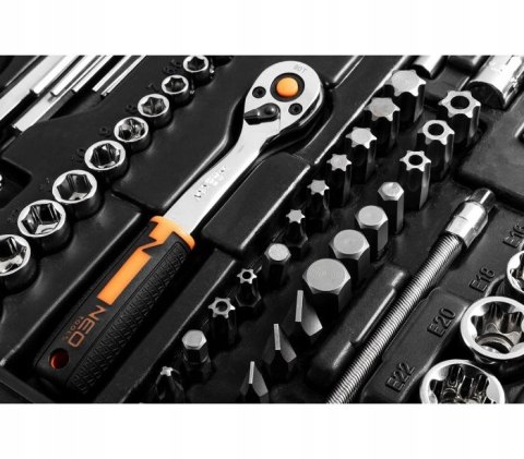 Neo Zestaw Kluczy Nasadowych 233 Elementów 10-078 Torx Grzechotki Walizka