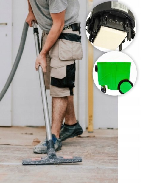 Odkurzacz Przemysłowy Stalco 3600W Bezworkowy Z Otrząsaczem + Płyn Karcher