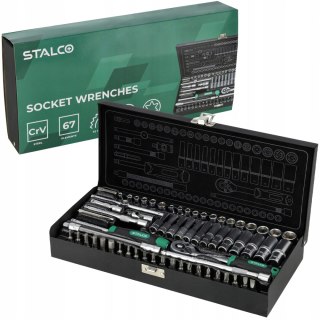Stalco Zestaw Kluczy Nasadowych 1/4 67 El. Stal Crv Precyzja Wytrzymałość