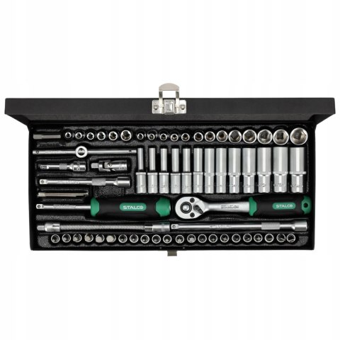 Stalco Zestaw Kluczy Nasadowych 1/4 67 Elementów Torx Chrom-Wanadowy