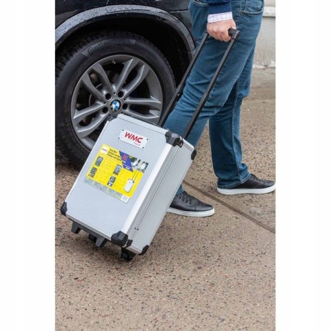 Zestaw Narzędzi W Walizce 287 Elementów Wmc Chromowane Stalowe Na Kółkach