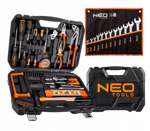 Neo 88-El. Zestaw Narzędzi Z Kluczami Płasko-Oczkowymi 6-22Mm 12Szt.