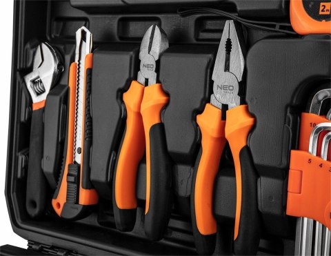 Neo Tools 60 El. Zestaw Narzędzi Cr-V: Grzechotka, Klucze, Walizka, Mocne