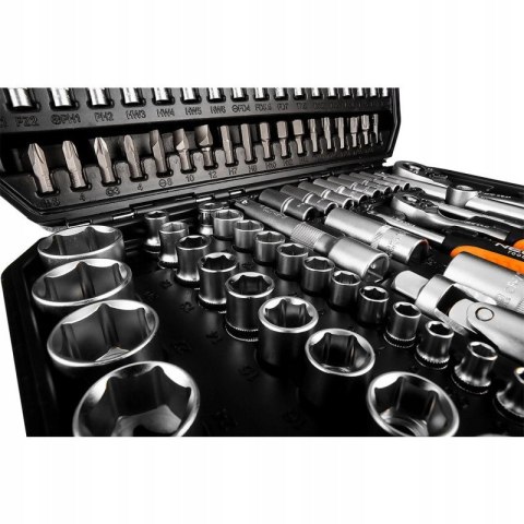 Neo Tools Zestaw Kluczy Nasadowych 110E 1/2 1/4 Torx Bity Walizka