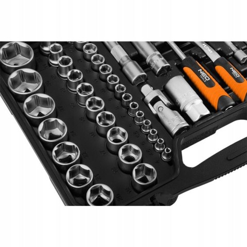 Neo Tools Zestaw Kluczy Nasadowych 110E 1/2 1/4 Torx Bity Walizka
