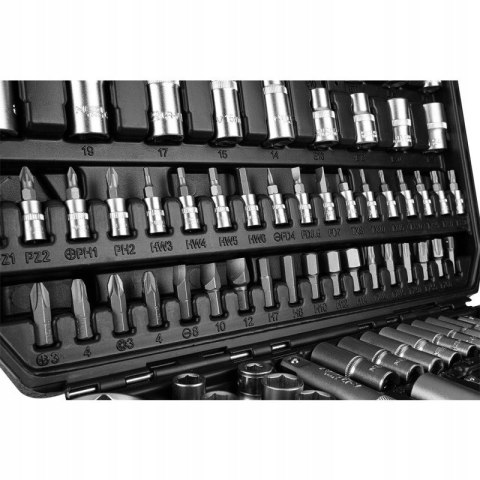 Neo Tools Zestaw Kluczy Nasadowych 110E 1/2 1/4 Torx Bity Walizka