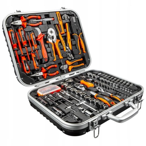 Walizka Elektryka Neo Tools 108 Szt. - Klucze, Nasadki, Szczypce, Wkrętaki