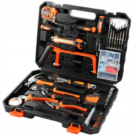 Walizka Narzędziowa 100El Klucze Bity Wkrętaki Młotek Szczypce Crv Black