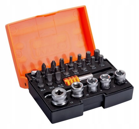 Zestaw Bahco 2058/S26 Bity Nasadki Klucz Grzechotka 1/4'' 26 Elementów