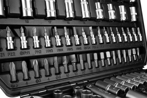 Zestaw Kluczy 110 Elementów 1/2,1/4 Neo Tools + Zestaw Bitów Torx Hex