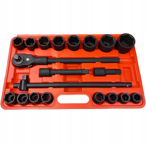 Zestaw Kluczy Nasadowych 3/4 21 El. 19-50 Mm Cr-V W Walizce Z Grzechotką