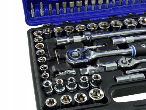 Zestaw Kluczy Nasadowych Geko 108 El. Cr-V Walizka Torx Imbus Ph Pz