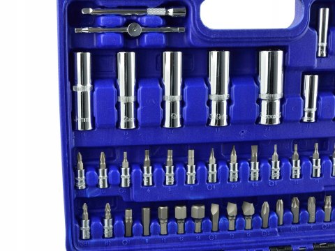 Zestaw Kluczy Nasadowych Geko 108 El. Cr-V Walizka Torx Imbus Ph Pz