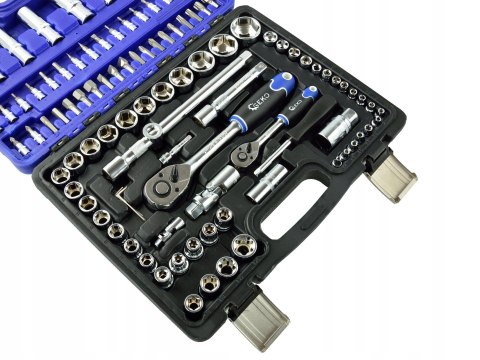 Zestaw Kluczy Nasadowych Geko 108 El. Cr-V Walizka Torx Imbus Ph Pz