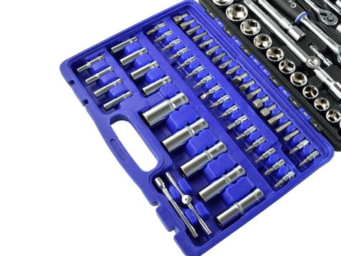 Zestaw Kluczy Nasadowych Geko 108 El. Cr-V Walizka Torx Imbus Ph Pz