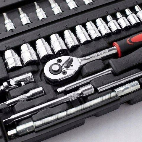 Zestaw Kluczy Nasadowych Klucze Nasadowe 46 Elementów Cr-V Torx W Walizce