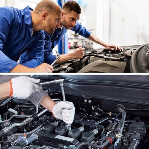 Zestaw Kluczy Nasadowych Klucze Nasadowe 46 Elementów Cr-V Torx W Walizce