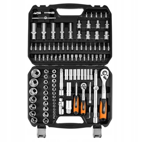 Zestaw Kluczy Nasadowych Neo 110 El. 1/2 1/4 Torx Bity Satyna Walizka
