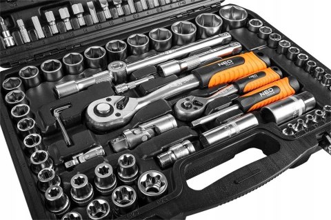Zestaw Kluczy Neo 108 El. 1/2 1/4 Walizka Crv Nasadki Torx Grzechotki