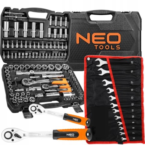 Zestaw Kluczy Neo 108 El. 1/2 1/4 Walizka Crv Nasadki Torx Grzechotki