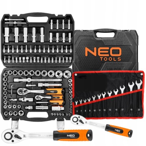 Zestaw Kluczy Neo 108 El. 1/2 1/4 Walizka Crv Nasadki Torx Grzechotki