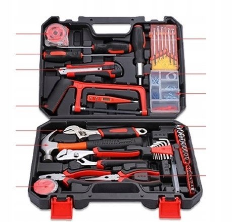 Zestaw Narzędzi 108 Elementów Torx Crv W Walizce Z Ergonomicznymi Uchwytami