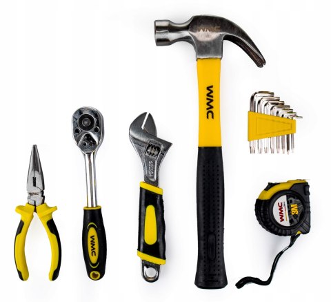 Zestaw Narzędzi 128 El. Walizka Wmc Tools Klucze Nasadki Bity Młotek