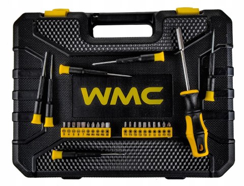 Zestaw Narzędzi 128 El. Walizka Wmc Tools Klucze Nasadki Bity Młotek