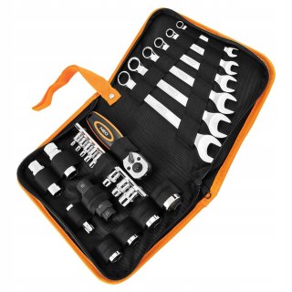 Zestaw Narzędzi Do Motocykla Neo 25 El. W Etui, Stal Crv, Klucze, Nasadki