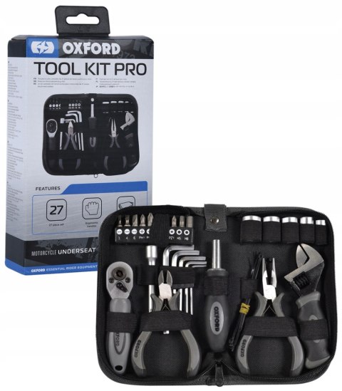 Zestaw Narzędzi Motocyklowych Oxford Tool Kit Pro 27 El. W Piórniku