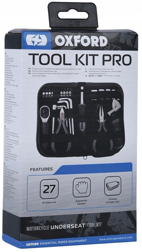Zestaw Narzędzi Motocyklowych Oxford Tool Kit Pro 27 El. W Piórniku