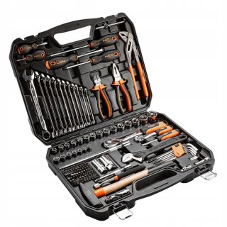 Zestaw Narzędzi Neo Tools 143 Szt. Grzechotki, Klucze, Nasadki, Walizka