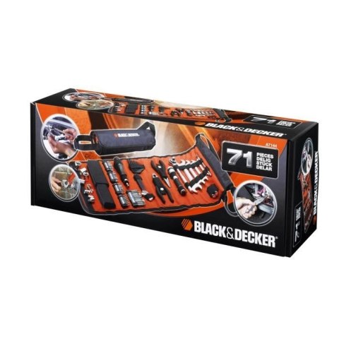 Zestaw Narzędzi Samochodowych Black&Decker 71 El. W Pokrowcu Z Latarką