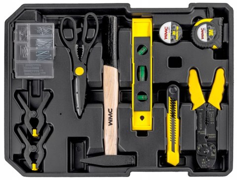 Zestaw Narzędzi W Walizce 186 El. Wmc Tools Młotek Szczypce Bity Klucze