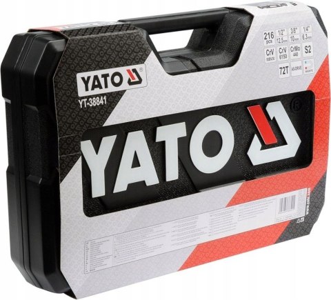 Zestaw Narzędzi Yato Yt-38841: 216 Elementów, Stal Crv, Bity S2, Grzechotki 72T