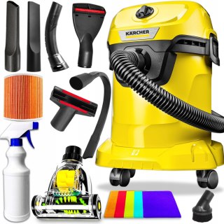 Karcher Wd3 15L Odkurzacz Mokro-Sucho Z Turboszczotką I Kompletem Ssawek