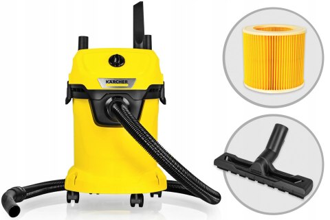 Karcher Wd3 V-15/6/20 Przemysłowy Odkurzacz 15L Do Domu I Warsztatu